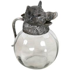 Silverplate Boars Head Pitcher