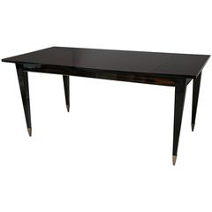 French Modernist Macassar Ebony Writing Table