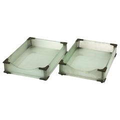 Art Deco Glass Letter Holders 1