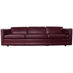 Sofa by Ward Bennett in Original Leather