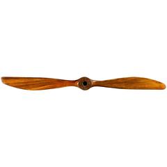 Antique Mahogany and Oak Propeller from the Engine of a 1919 Avro 504 Airplane