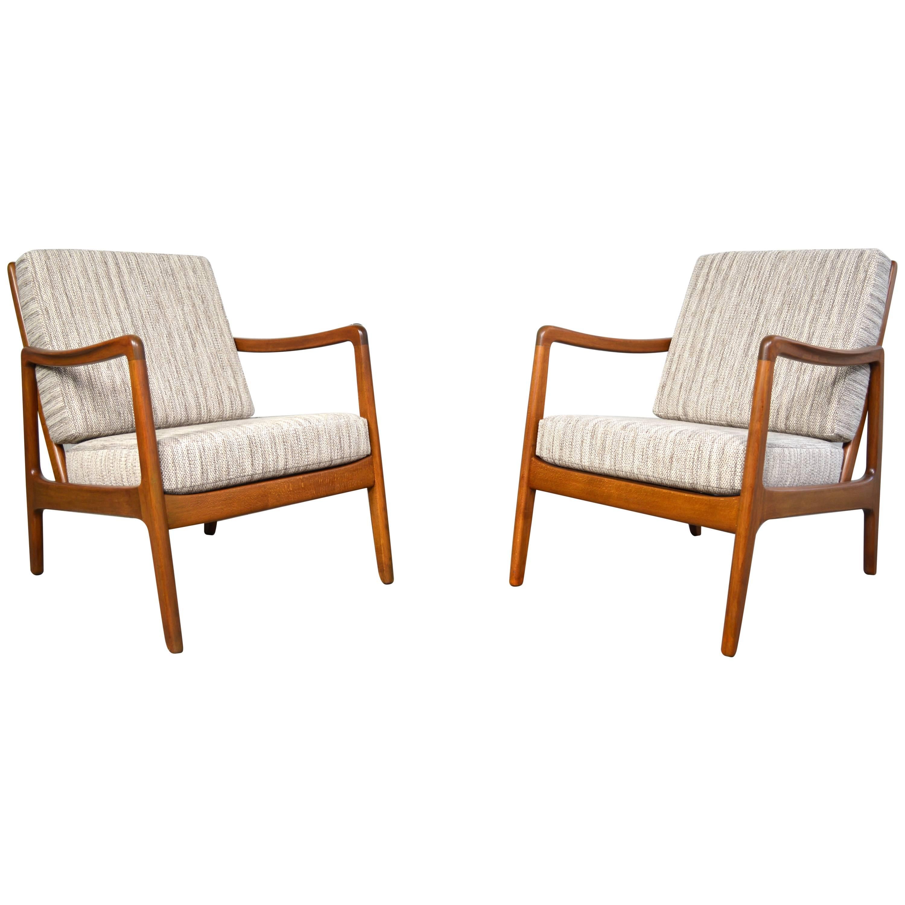 Ole Wanscher Danish Modern Lounge Chairs For Sale