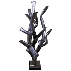 Meyers Rohowsky Modernist Brutalist Bent Pipe Sculpture
