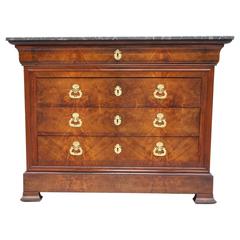 Antique 19th Century French Louis Philippe Commode or Chest of Drawers