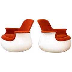 Pair of Culbuto Rocking Chairs by Marc Held, Knoll