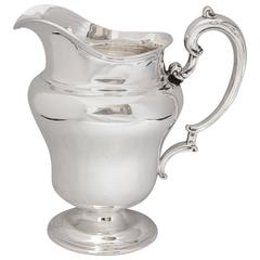 Art Nouveau Sterling Silver Water Pitcher 12
