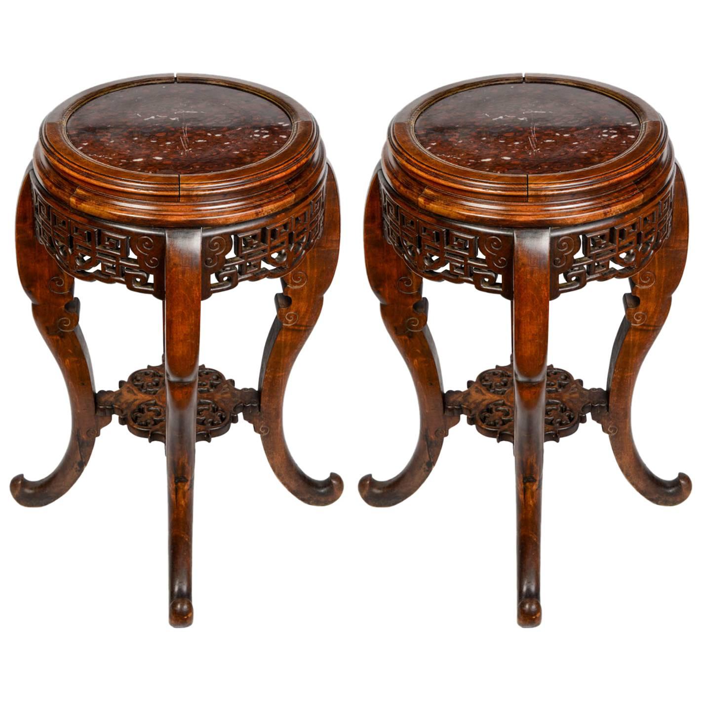 Pair of 19th Century Gueridons Stamped by Gabriel Viardot For Sale