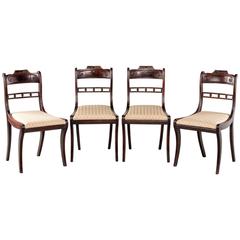 Set of Four Regency Period Mahogany Single Chairs