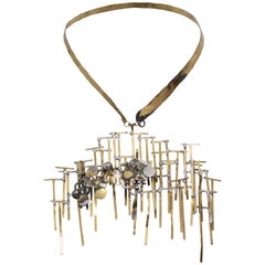 Brutalist Brass Necklace