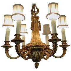19th Century Gilt Bronze Louis XVI Style Chandelier