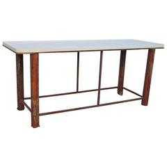 Industrial Shop Table Console 