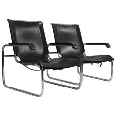 Pair of Thonet B-35 Chairs Designed by Marcel Breuer