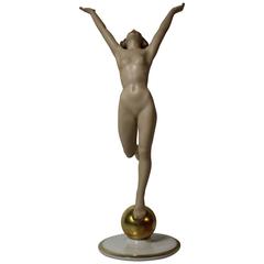 Figurine de nu en porcelaine Karl Tutter pour Hutschenreuther