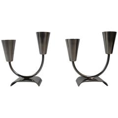 Pair of Danish Modern Candleholders by Selandia 4