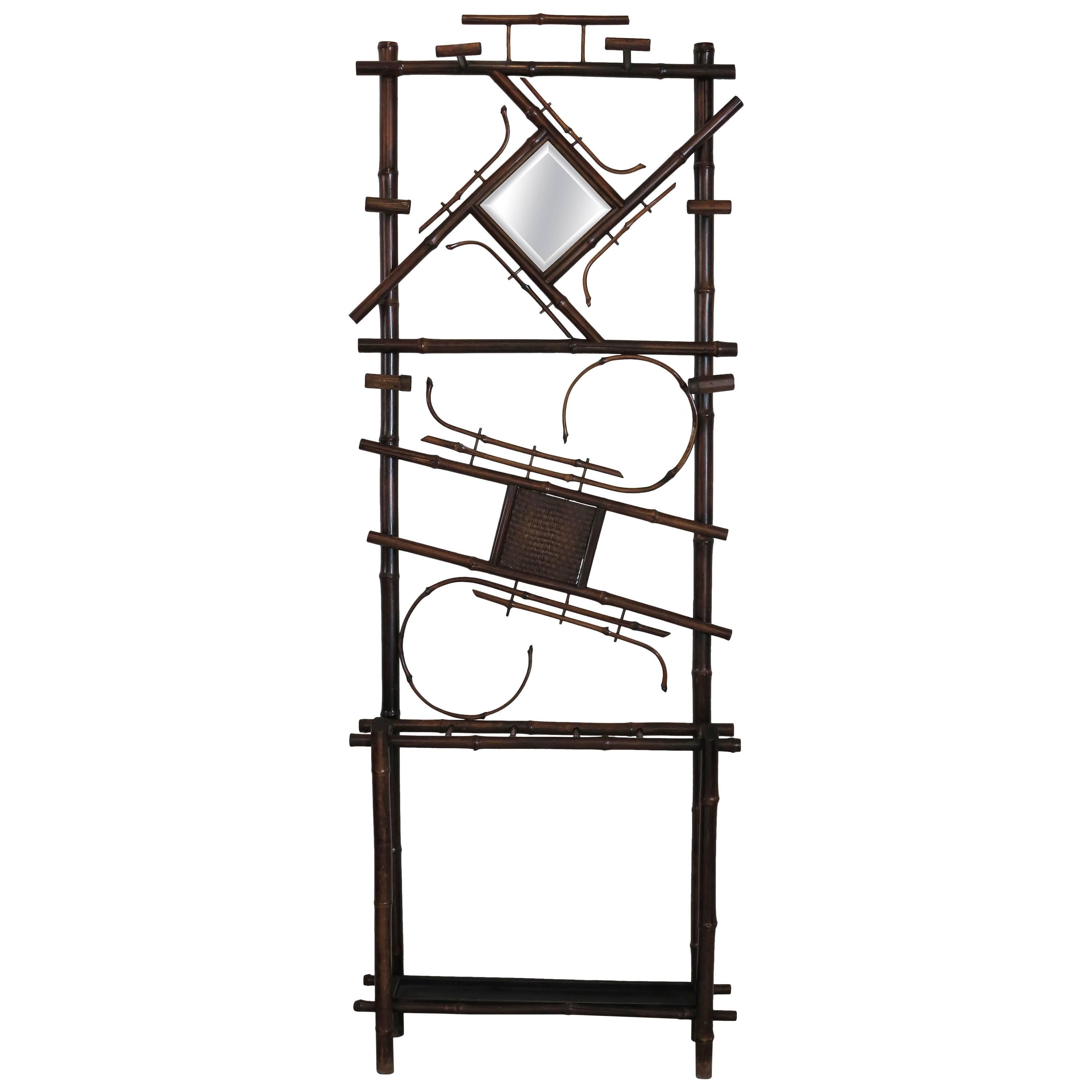 Victorian Bamboo Entryway Hat Tree