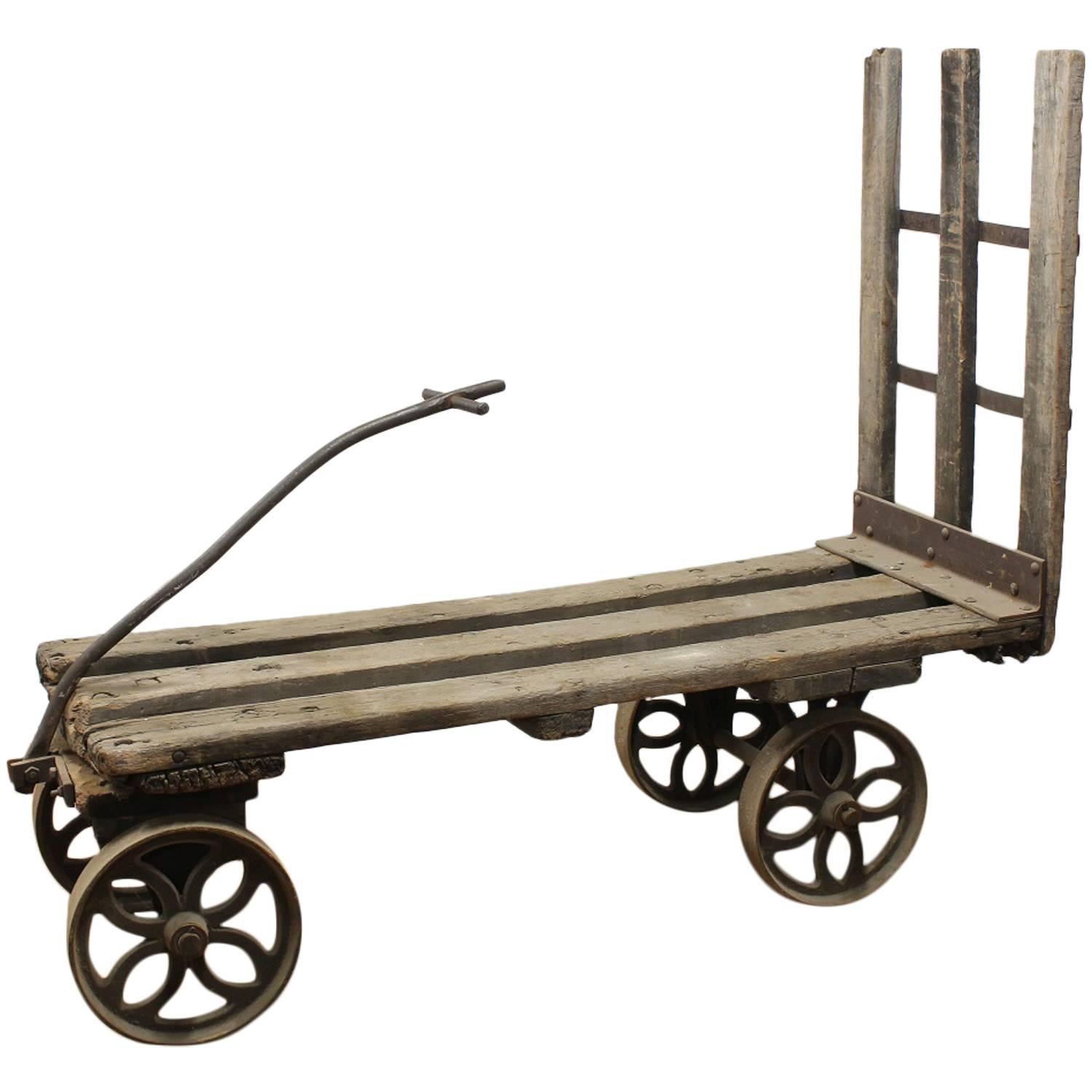 Antique American Industrial Cart For Sale