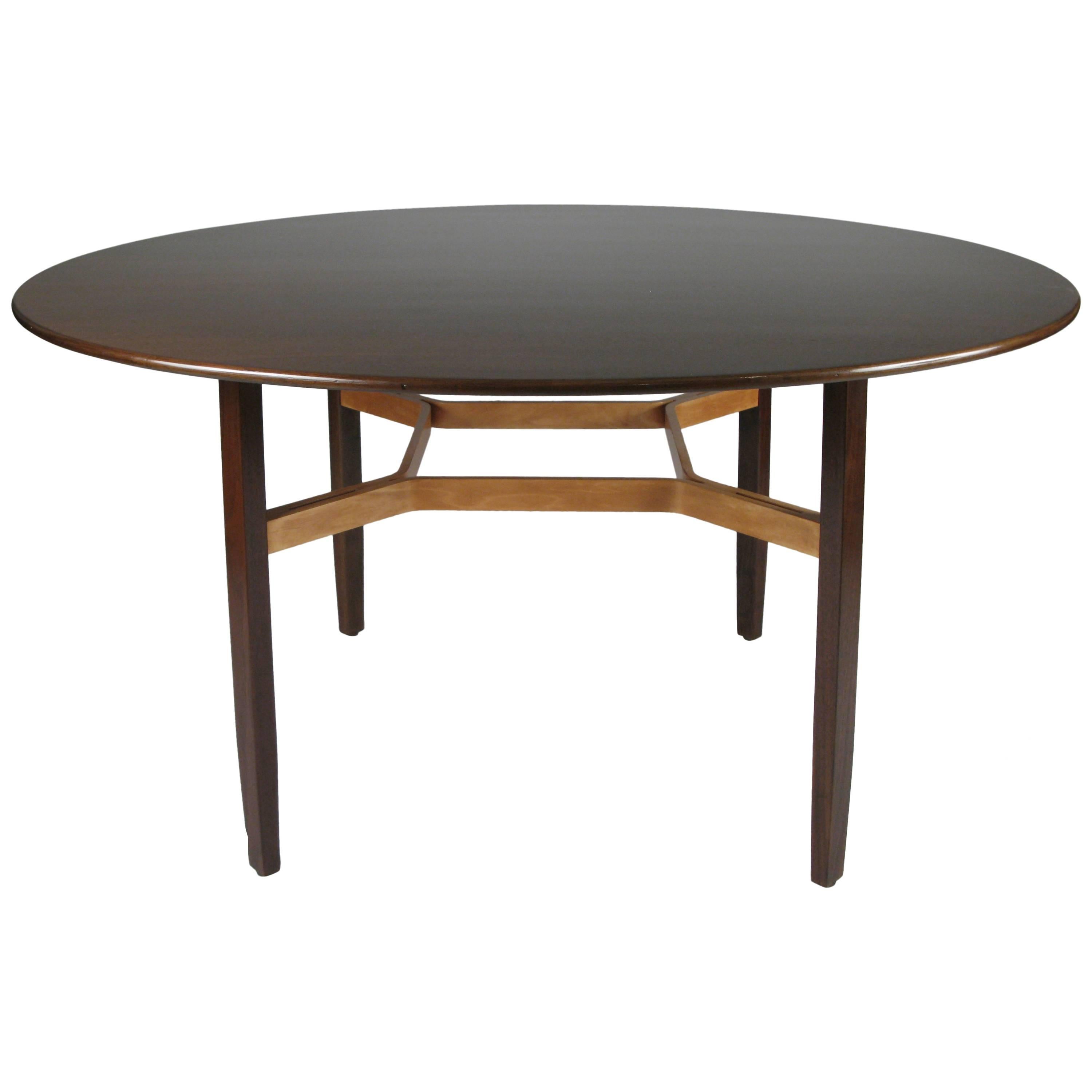 Walnut and Birch Dining Table by Lewis Butler for Knoll