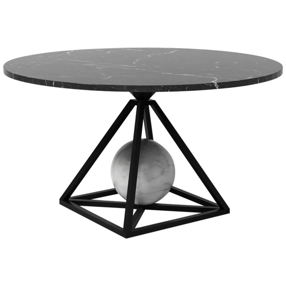 Marble Contrepoids Dining Table For Sale