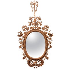 Antique Squirrel Mirror in the manner of Thomas Johnson 