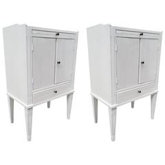 Pair of Decorative 1960s Painted Nightstands