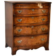 English Walnut and Burl Small Chest, circa 1920