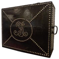 Studded Leather Deed Box