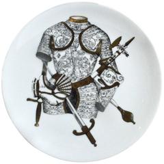 Piero Fornasetti Plate with Coats of Armour, the Armature Pattern 12