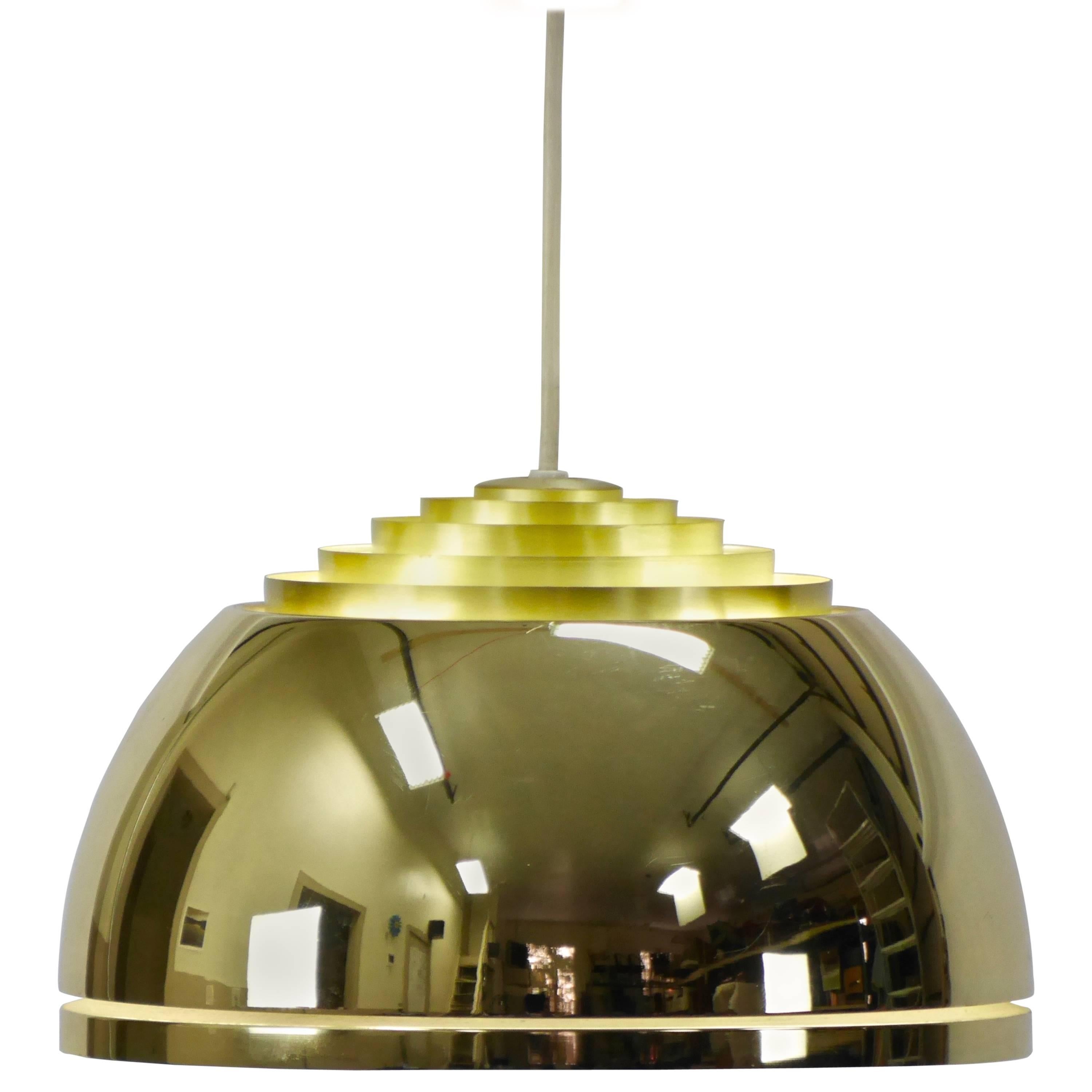 Vintage Brass Lightolier Pendant Lamp For Sale