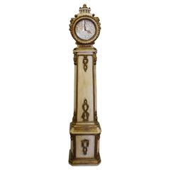 Retro Italian Florentine Gilt Grandmother Clock