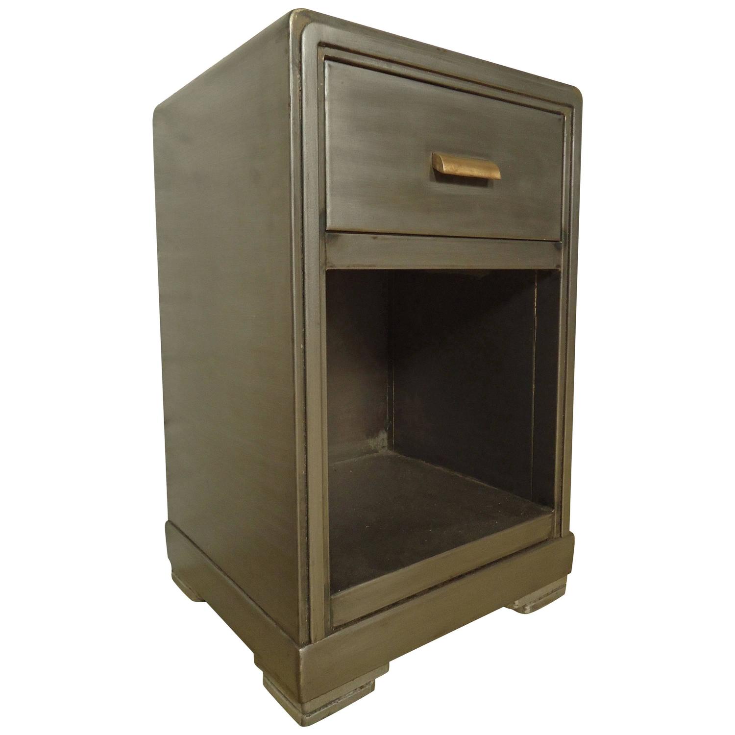 Midcentury Industrial Style Metal Night Stand by Simmons at 1stdibs