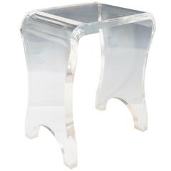 A Midcentury Lucite Waterfall Bench or Side Table