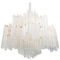 Elaborate Midcentury Murano Glass Chandelier in the Style of Venini