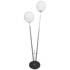 1960s Double Glass Globe Standing Lamp 1