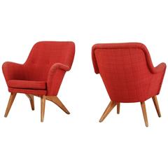 Carl Gustav Hiort af Ornäs Pair of Lounge Chairs, Finland, 1950s 1
