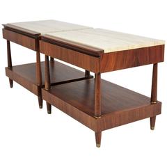 Bert England for Johnson Furniture Modernist End Tables or Nightstands