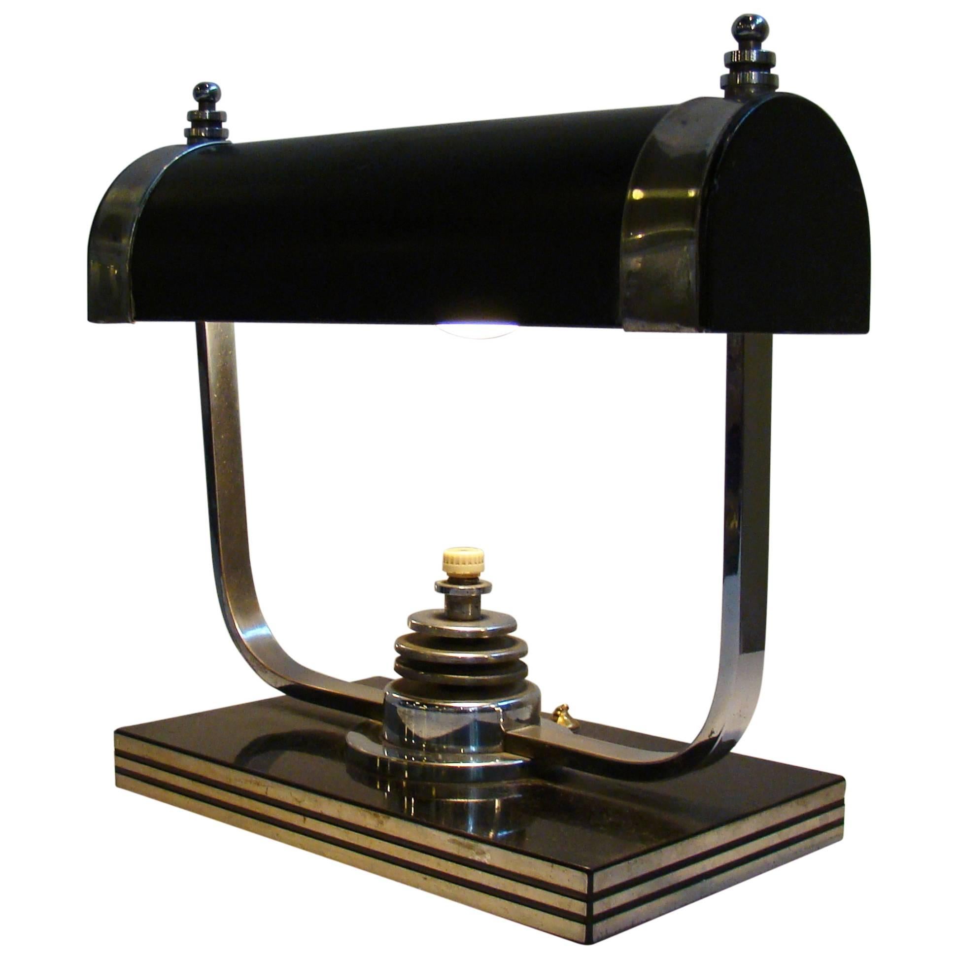 Art Deco Machine Age Desk Lamp by Markel For Sale