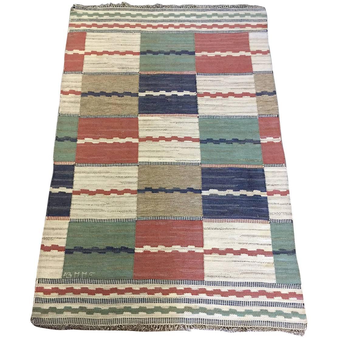 Flat-Weave Rug by Marta Maas-Fjetterström For Sale