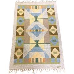Swedish Flat-Weave Rollakan Rug by Kerstin Persson