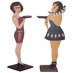 Pair of Figural Serving Smoking Stands