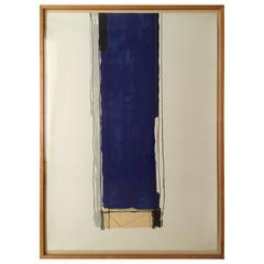 "Flag Blue" by Gary Passanise Lithograph and Collage 11