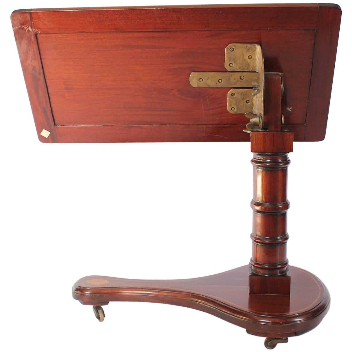 Unusual 20th Century Italian Tilt Inlaid Table/Slanting Art Desk For Sale
