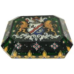 Armorial Enameled Paperweight