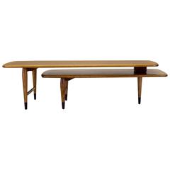 Lane Acclaim Switchblade Articulating Coffee Table in Walnut and Oak 