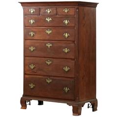 American Chippendale Walnut Tall Chest of Drawers, Pennsylvania circa 1780