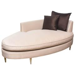 Oval Shaped Recamier Chaise