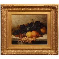 Antique "Fruit" Oil Painting by Henry A Major