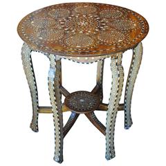 Anglo-Indian Inlaid Gueridon Table