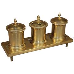 19th Century Brass Standish