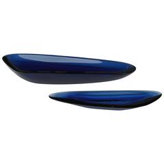 Pair of Carved Glass Bowls by Ghiro Studio