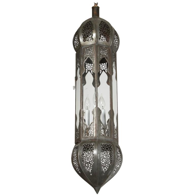 Large Moorish Moroccan Clear Glass Pendant For At 1stdibs Large Moorish Moroccan Clear Glass Pendant For